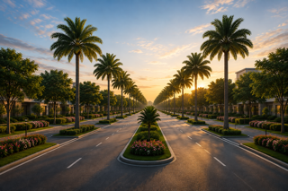 Tree-lined boulevards